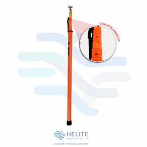 Vara de Manobra Telescópica Métrica em Fibra de Vidro nos modelos SEVTT-7M, SEVTT-8M e SEVTT-9M utilizada em aterramento temporário, detectores de tensão e manobras em redes elétricas.